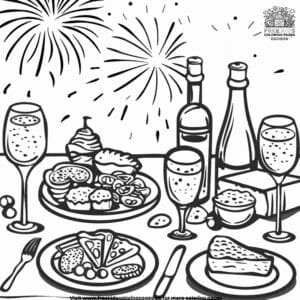 Beautiful New Year Traditions Coloring Pages