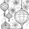 Colorful New Year Traditions Coloring Pages