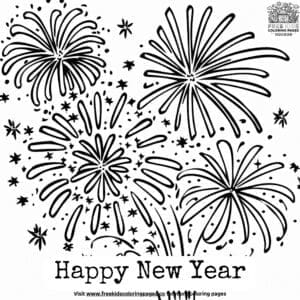 Dazzling Fireworks Coloring Pages