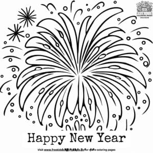 Explosive Fireworks Coloring Pages