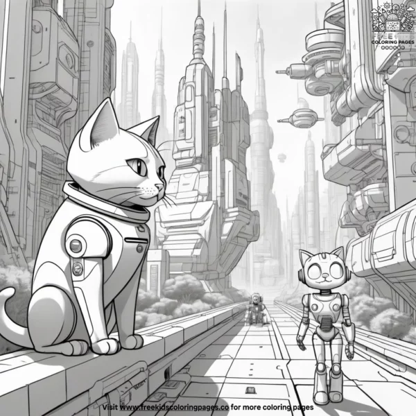 Cat and a friendly robot.