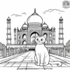 Cat visiting the Taj Mahal.