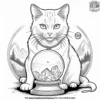 Cat with a crystal ball.