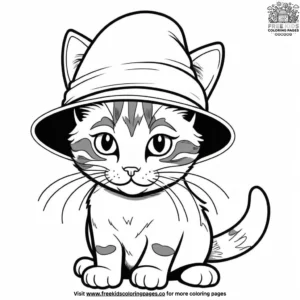 Cat with a funny hat, looking silly.