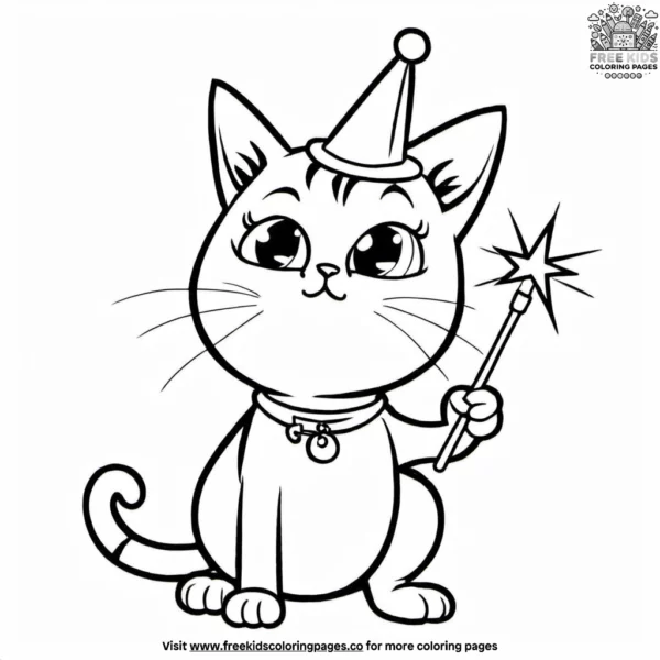 Cat with a magic wand.