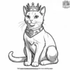 Cat with a royal crest, looking proud.