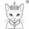 Cat with a royal tiara, looking elegant.