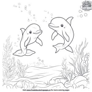 Charming Baby Dolphin Coloring Pages