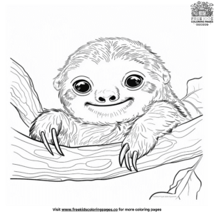 Charming Baby Sloth Coloring Pages To Delight Your Little Ones