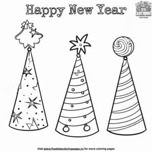 Joyous New Year's Eve Coloring Pages