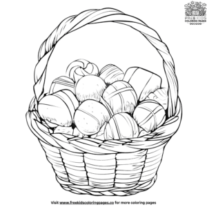 Chocolate candy basket coloring pages