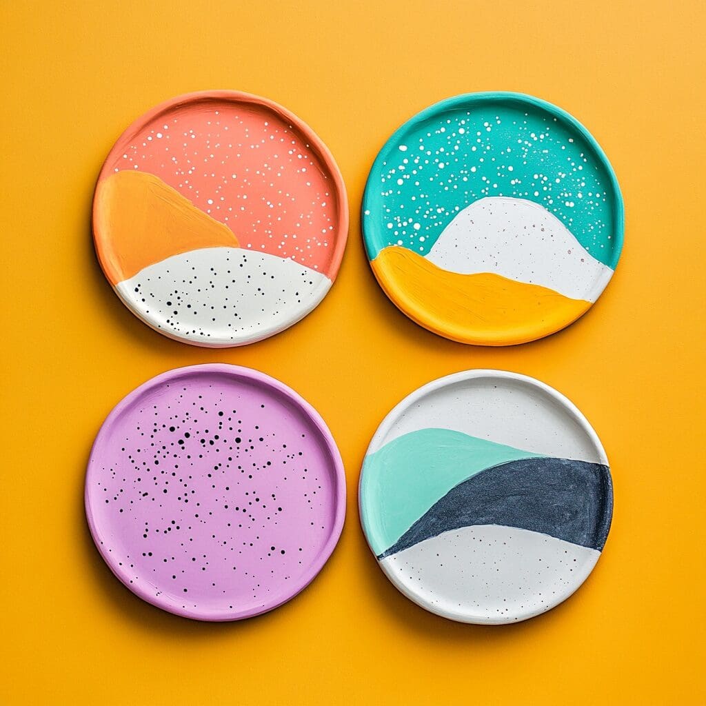 Clay coasters 1