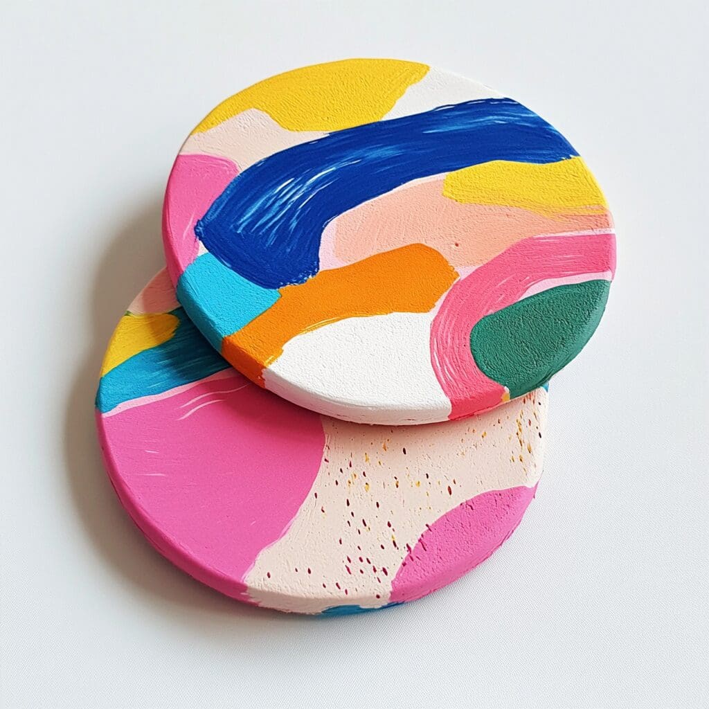 Clay coasters 3