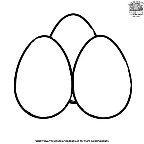 Blank easter egg coloring pages