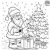 Creative Santa And Christmas Tree Coloring Pages