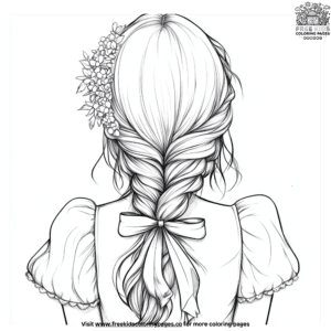 Packed woven hair coloring pages