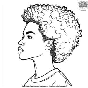 Thick Afro Hair Coloring Pages