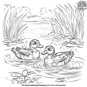 Duck besties coloring pages