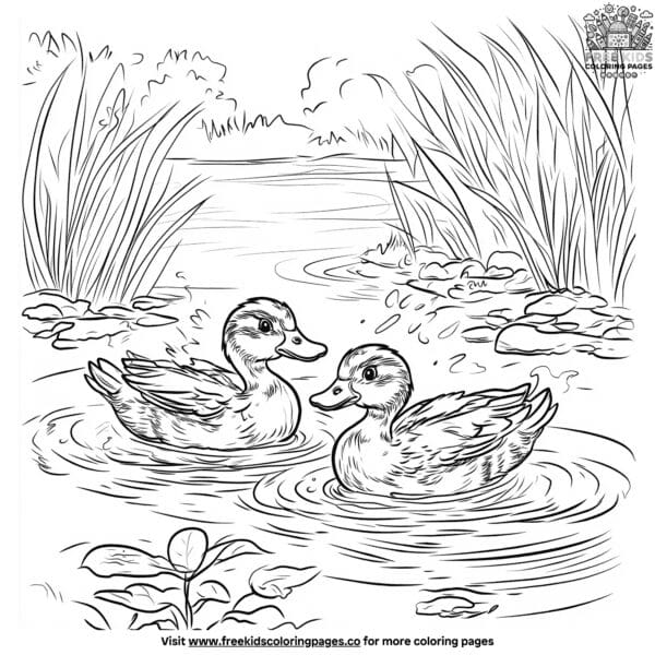 Duck besties coloring pages