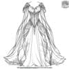 Elven Princess Dress Coloring Pages