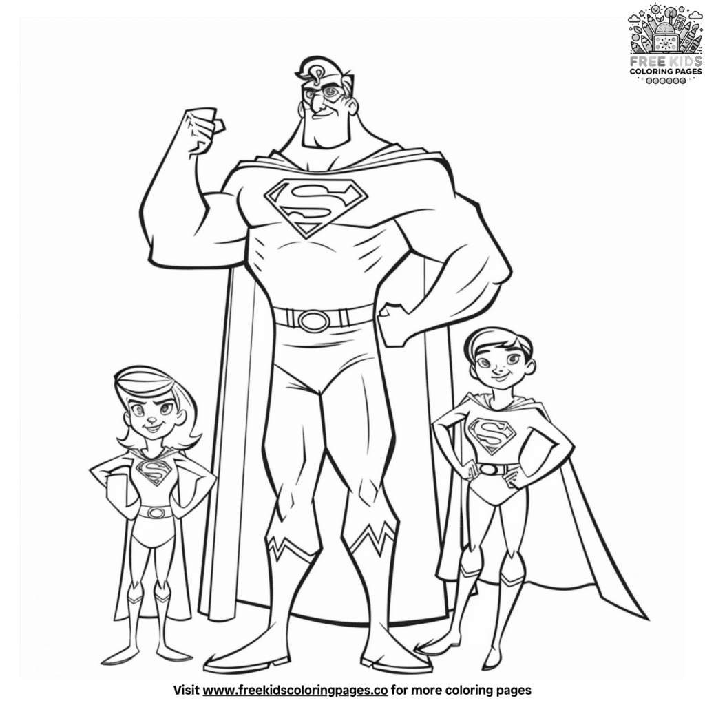 Heroic Superhero Dad Coloring Page Collection 9-squirrel-coloring-page-em-2024