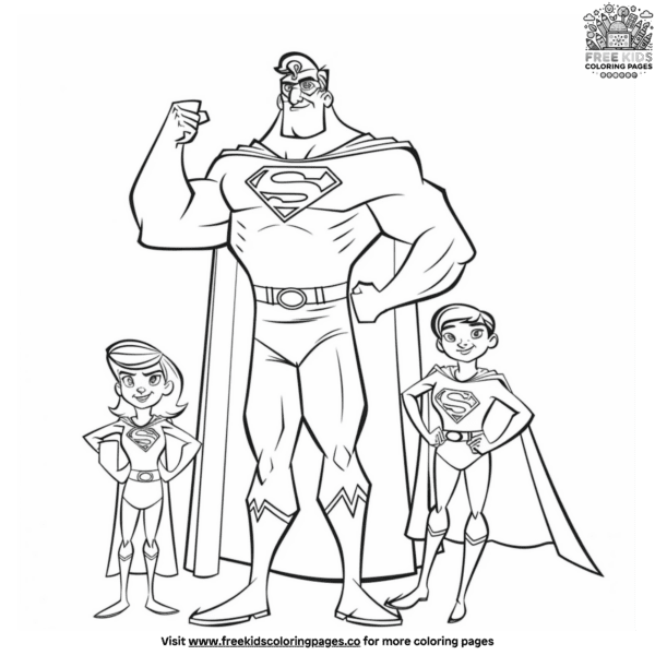 Epic superhero dad coloring pages