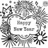 Vibrant New Year Coloring Pages