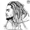 Exquisite Dreadlocks Coloring Pages