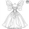 Fairy Princess Dress Coloring Pages