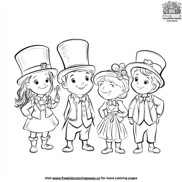 Festive st. Patrick's day parade coloring pages