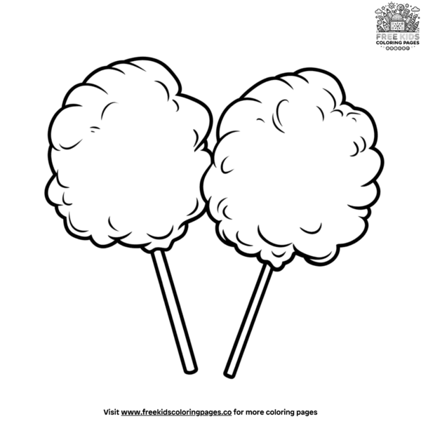 Candy floss coloring pages