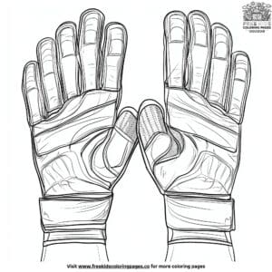 Goalie gloves coloring pages