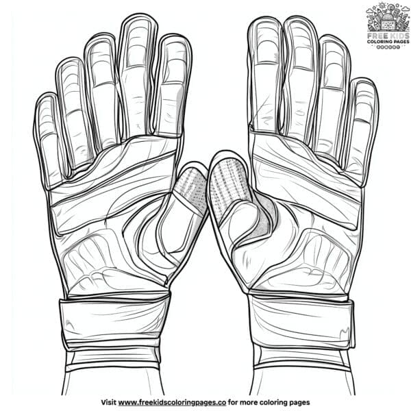 Goalie gloves coloring pages