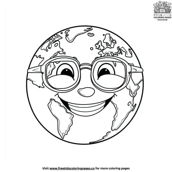 Happy planet coloring pages