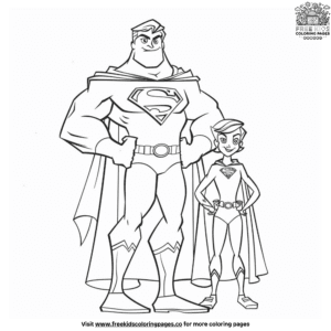 Heroic Superhero Dad Coloring Page