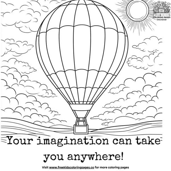 Imaginative quote coloring pages