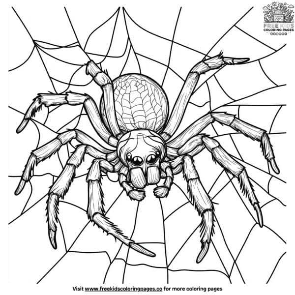 Intricate spider coloring pages