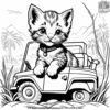 Kitten on an exciting safari adventure.