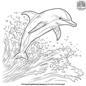 Leaping Dolphin Coloring Pages