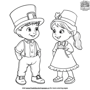 Leprechaun costume coloring pages