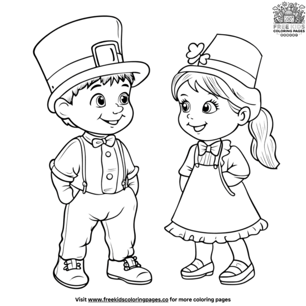 Leprechaun costume coloring pages