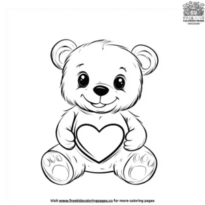 Lovely Cute Bear Coloring Pages