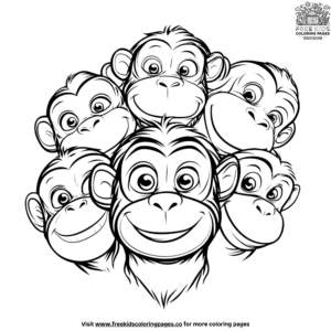 Monkey Troop Coloring Pages