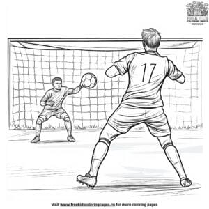 Penalty Kick Coloring Pages