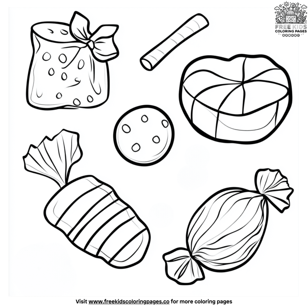 ABC Candy Coloring Pages For Toddlers