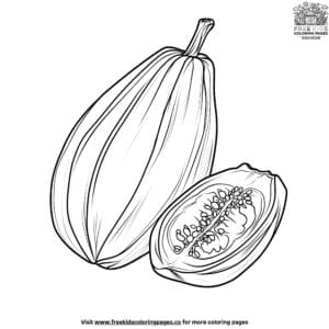 Simple Easy Fruit Coloring Pages