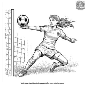 Female Goalie Coloring Pages