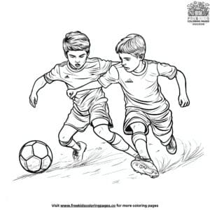 Soccer center back coloring pages