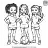 Soccer Girl Team Coloring Pages