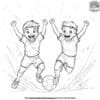 Soccer Goal Celebration Coloring Pages